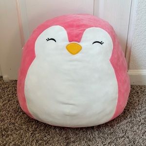 Squishmallow pink penguin